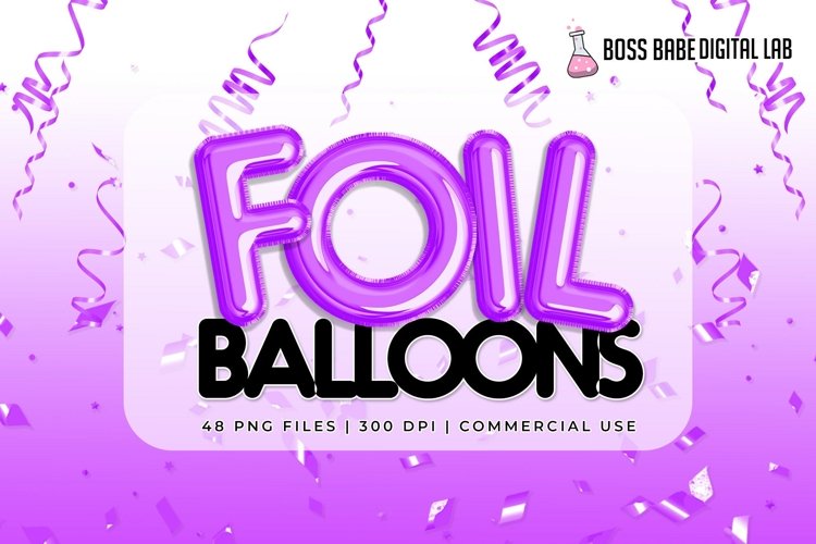 Purple Foil Balloon Clipart: "PURPLE Balloon CLIPART"