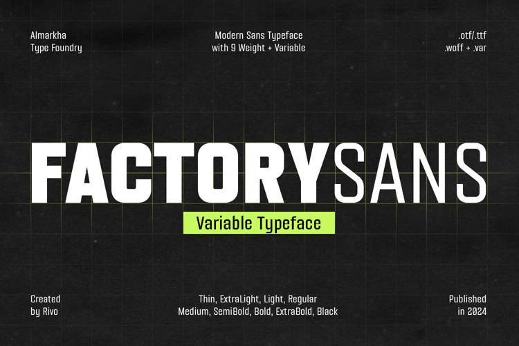 Factory Sans - Modern Sans Typeface