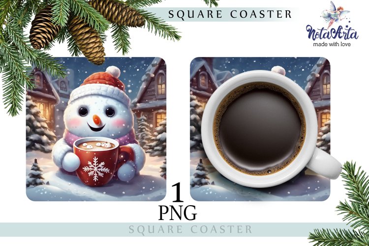 SUBLIMATED STAND WITH A CUTE SNOWMAN