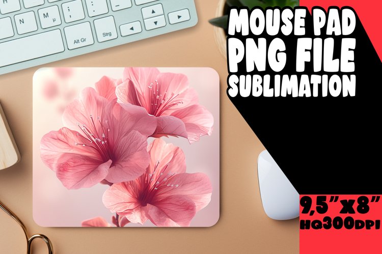 Floral Delight: Sublimation Mouse Pad example image 1