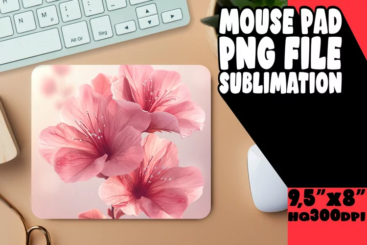 Floral Delight: Sublimation Mouse Pad