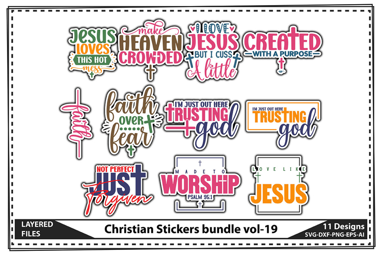 Christian Stickers bundle, Bible Stickers, Religious Sticker