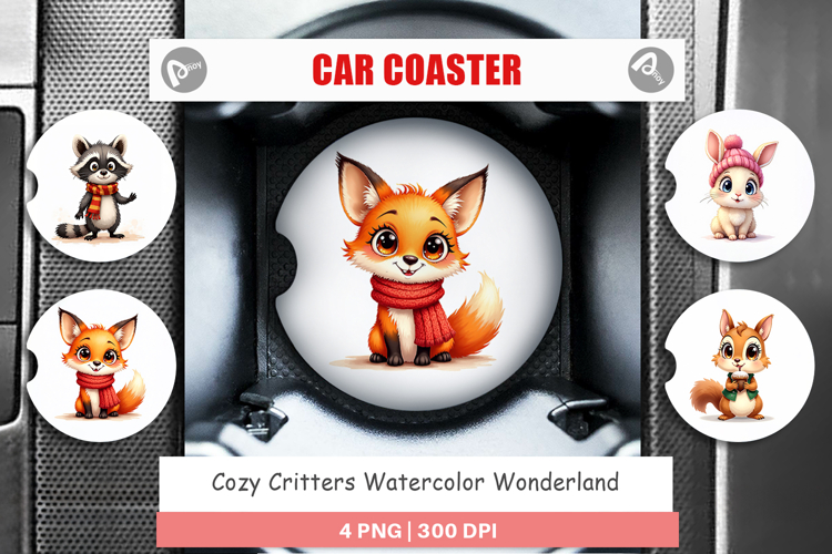 Cozy Critters Wonderland Car Coaster