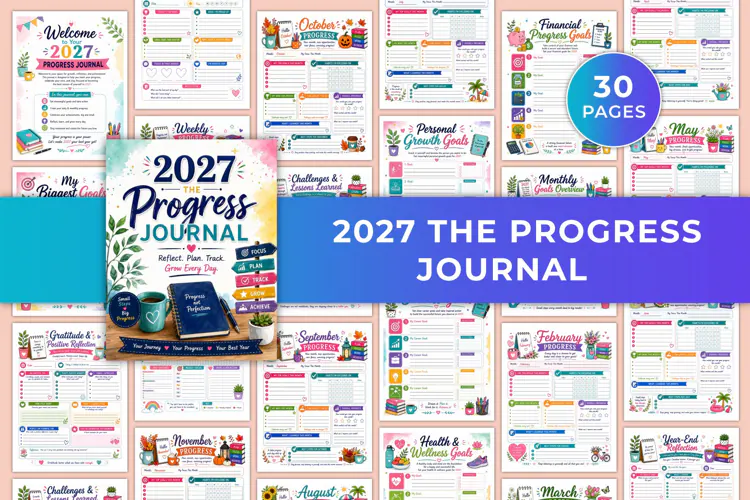 2027 The Progress Journal kdp interiors