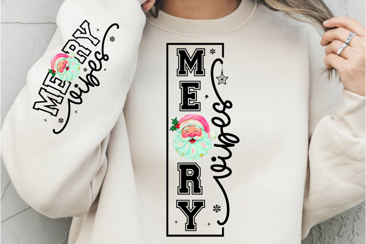 Merry Vibes PNG, Christmas Shirt PNG, Merry Christmas PNG