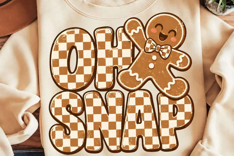 Oh Snap Gingerbread Christmas PNG, Oh Snap PNG, Christmas