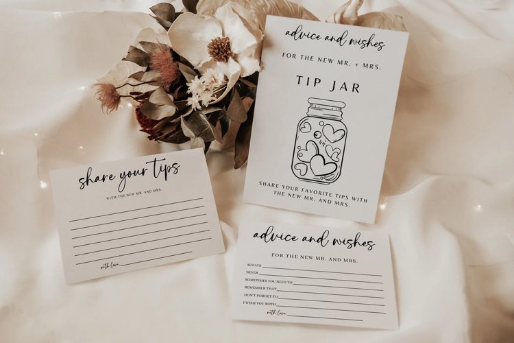 Wedding Advice Tip Jar Template