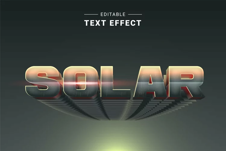 Editable Text Effect for Illustrator. Vector Graphic styles