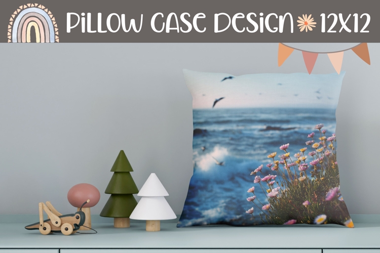 Nature Pillow, Sea Pillow Template, Floral Pillow