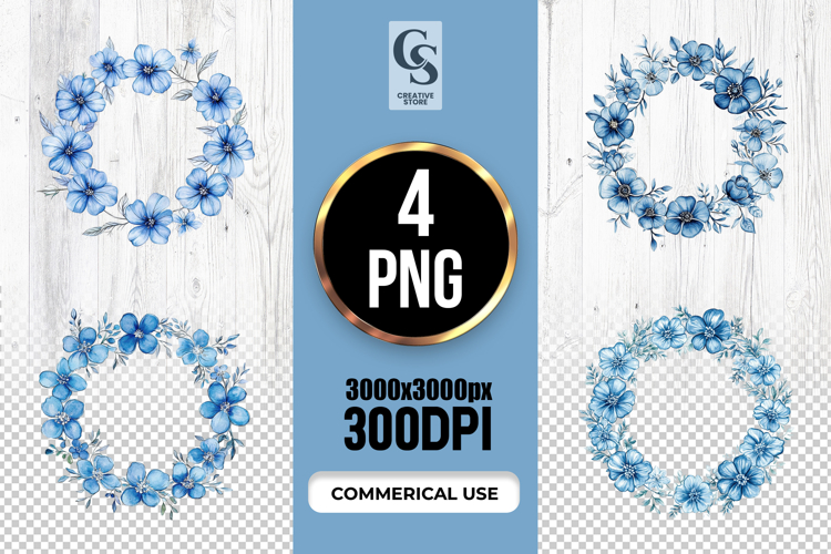 Watercolor Wreath Png Image 4