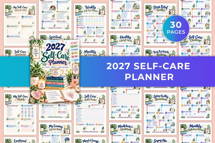 2027 Self-Care Planner Kdp interiors example image 1