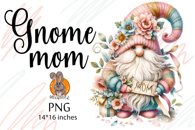 Gnome mom, flowers example image 1