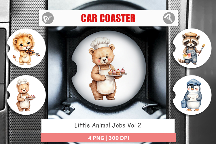 Car Coaster Little Animal Jobs