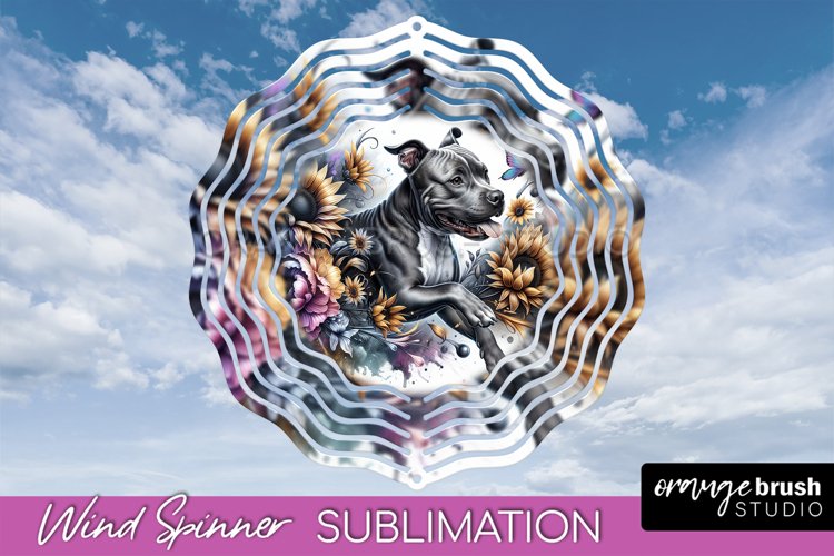 American Staffordshire Terrier Wind Spinner Dog Sublimation example image 1