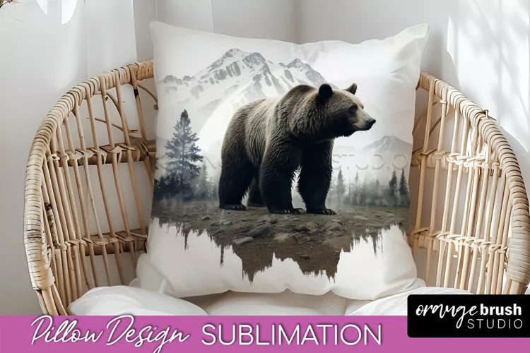 Wild Animals Pillow Cover - Mountain Pillow Sublimation