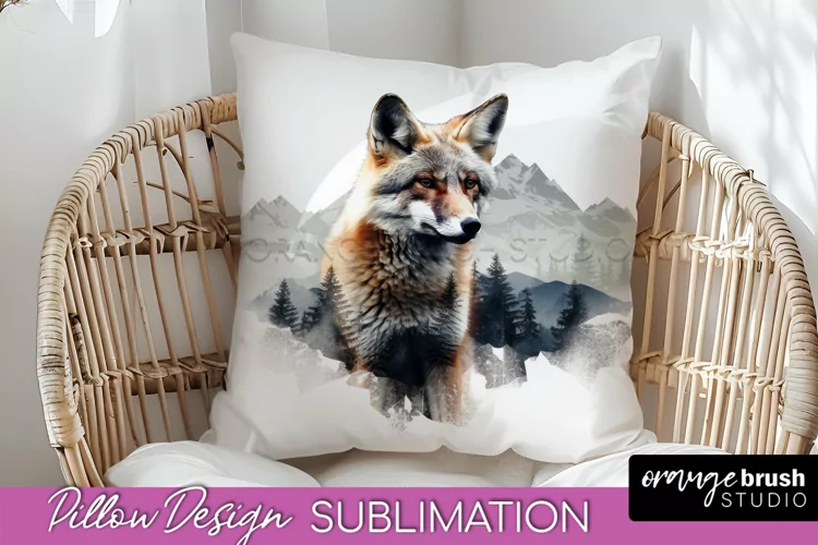 Wild Animals Pillow Cover - Mountain Pillow Sublimation