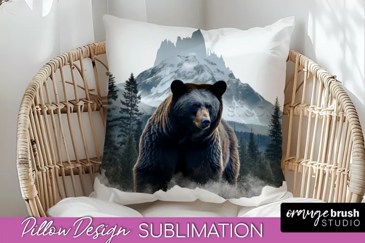 Wild Animals Pillow Cover - Mountain Pillow Sublimation