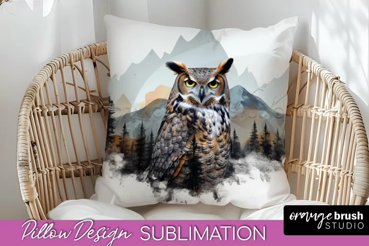 Wild Animals Pillow Cover - Mountain Pillow Sublimation
