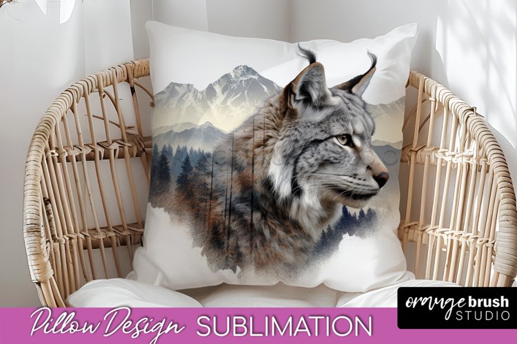 Wild Animals Pillow Cover - Mountain Pillow Sublimation example image 1