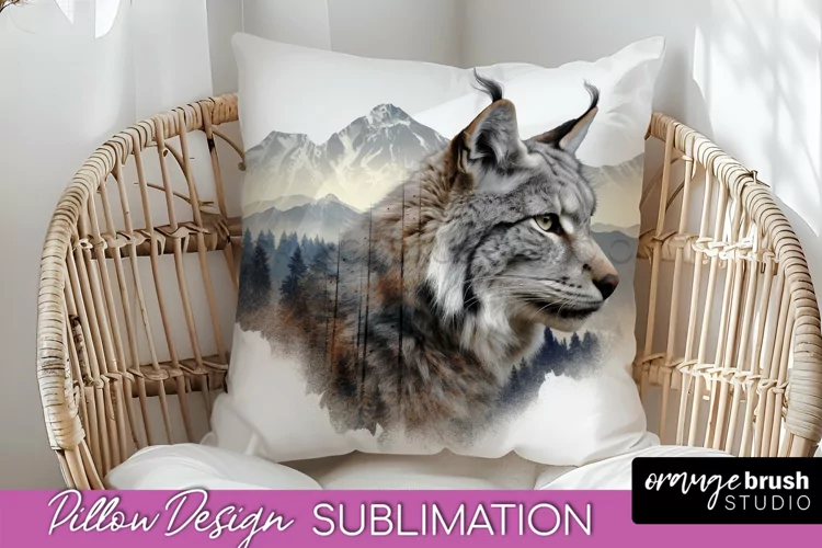 Wild Animals Pillow Cover - Mountain Pillow Sublimation