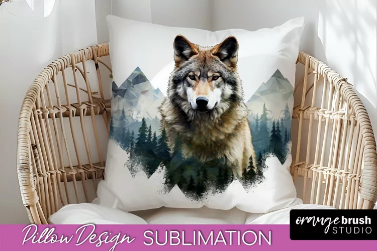 Wild Animals Pillow Cover - Mountain Pillow Sublimation