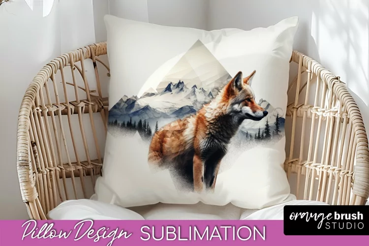 Wild Animals Pillow Cover - Mountain Pillow Sublimation