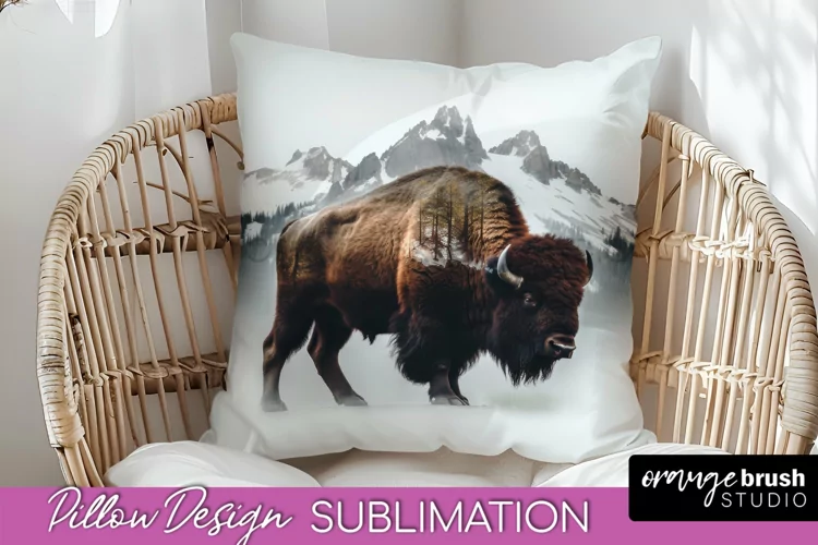 Wild Animals Pillow Cover - Mountain Pillow Sublimation