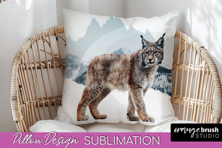 Wild Animals Pillow Cover - Mountain Pillow Sublimation example image 1