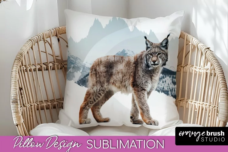 Wild Animals Pillow Cover - Mountain Pillow Sublimation