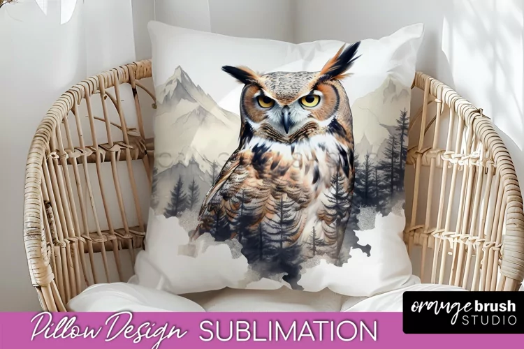 Wild Animals Pillow Cover - Mountain Pillow Sublimation