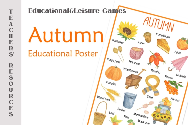 Autumn/Fall Educational Poster, Teachers Resources