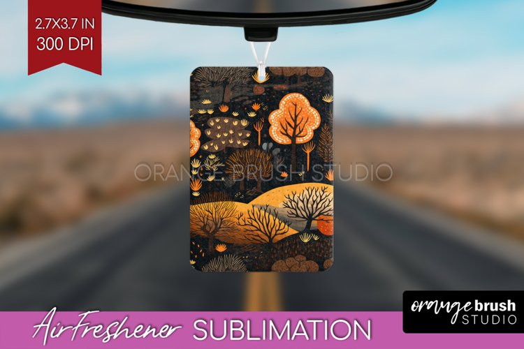 Autumn Forest Air Freshener PNG - Fall PNG Sublimation