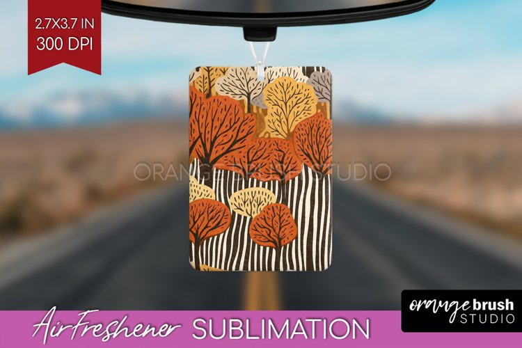 Autumn Forest Air Freshener PNG - Fall PNG Sublimation