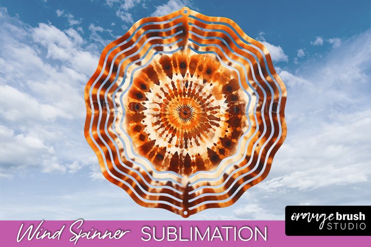 Autumn Tie Dye Wind Spinner Sublimation - Fall Wind Spinner