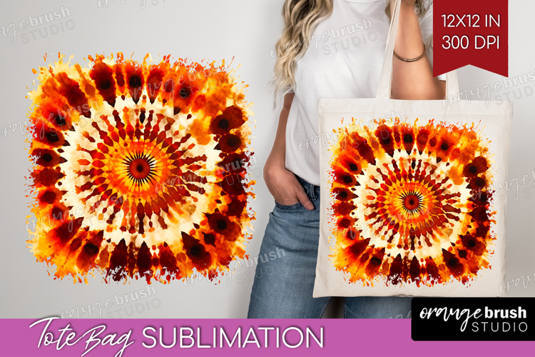 Autumn Tote Bag - Tie Dye Tote Bag PNG Sublimation