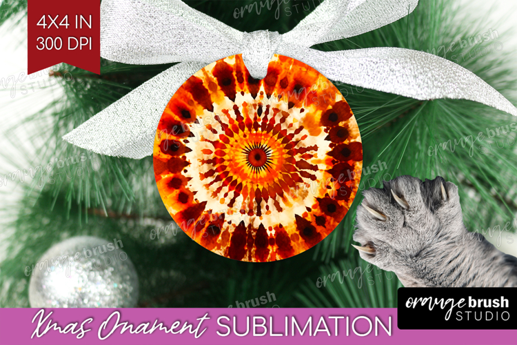 Autumn Ornament PNG - Tie Dye PNG Sublimation