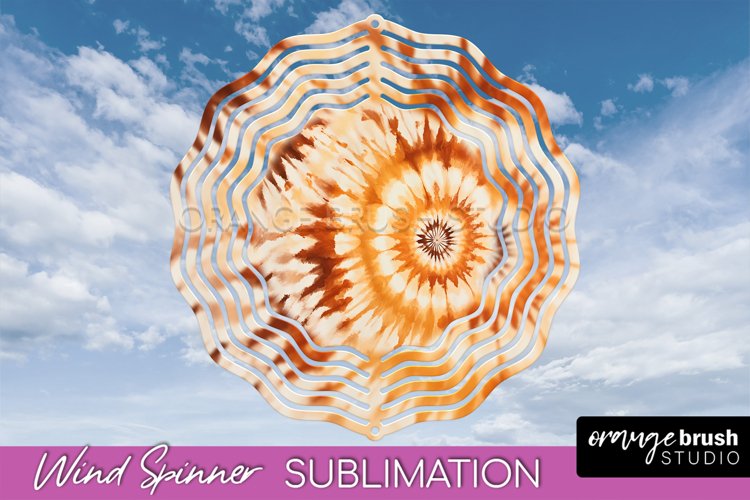 Autumn Tie Dye Wind Spinner Sublimation - Fall Wind Spinner
