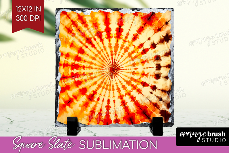 Autumn Slate PNG - Tie Dye Square Slate Sublimation