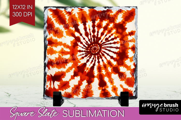 Autumn Slate PNG - Tie Dye Square Slate Sublimation