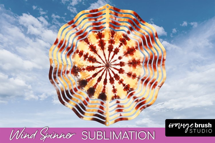 Autumn Tie Dye Wind Spinner Sublimation - Fall Wind Spinner