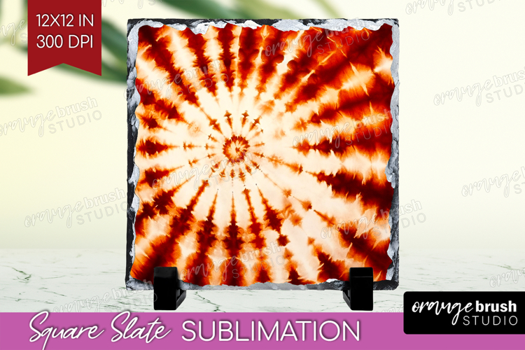 Autumn Slate PNG - Tie Dye Square Slate Sublimation