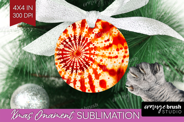 Autumn Ornament PNG - Tie Dye PNG Sublimation