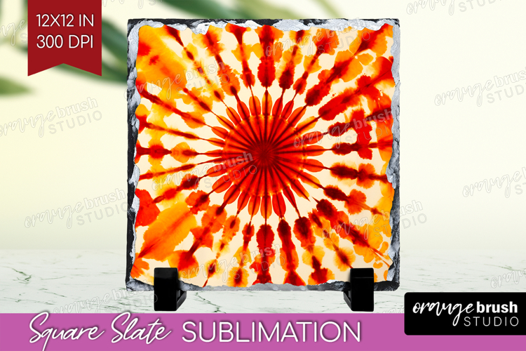 Autumn Slate PNG - Tie Dye Square Slate Sublimation