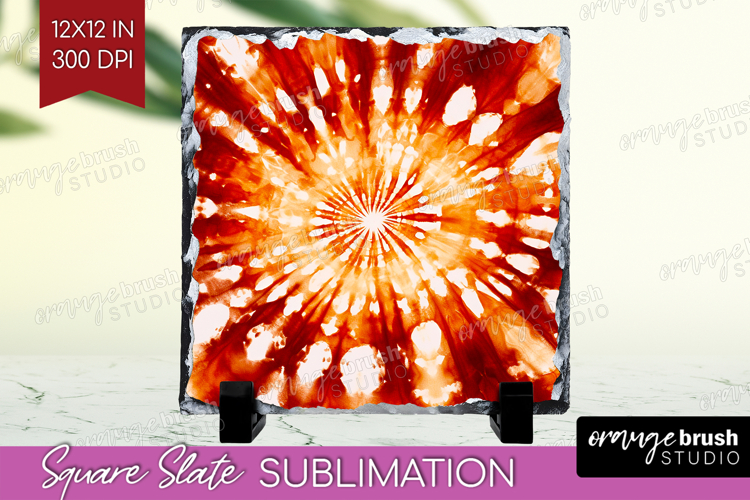 Autumn Slate PNG - Tie Dye Square Slate Sublimation