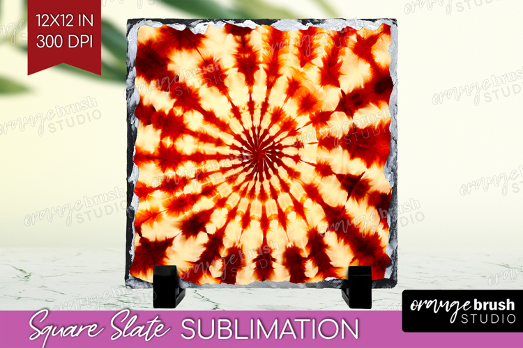 Autumn Slate PNG - Tie Dye Square Slate Sublimation