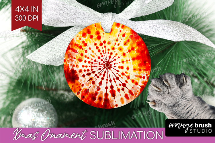 Autumn Ornament PNG - Tie Dye PNG Sublimation