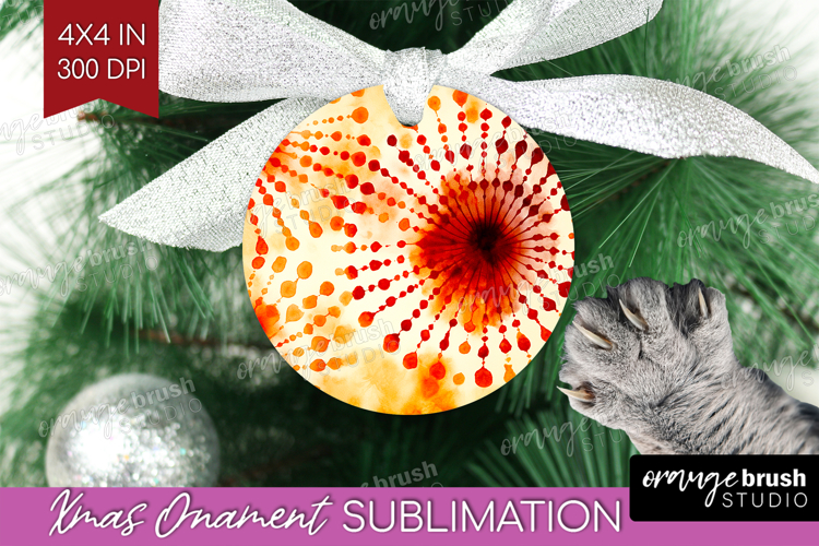 Autumn Ornament PNG - Tie Dye PNG Sublimation