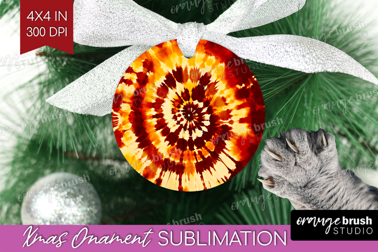 Autumn Ornament PNG - Tie Dye PNG Sublimation