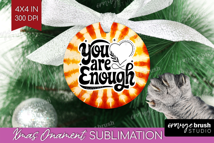 Inspirational Quote Ornament PNG - Autumn Tie Dye PNG