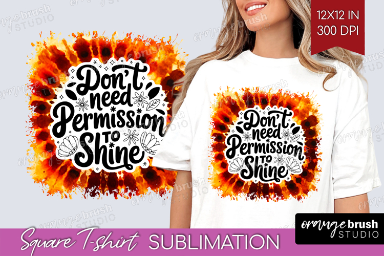 Inspirational Quote Square Tshirt Background - Autumn Tie